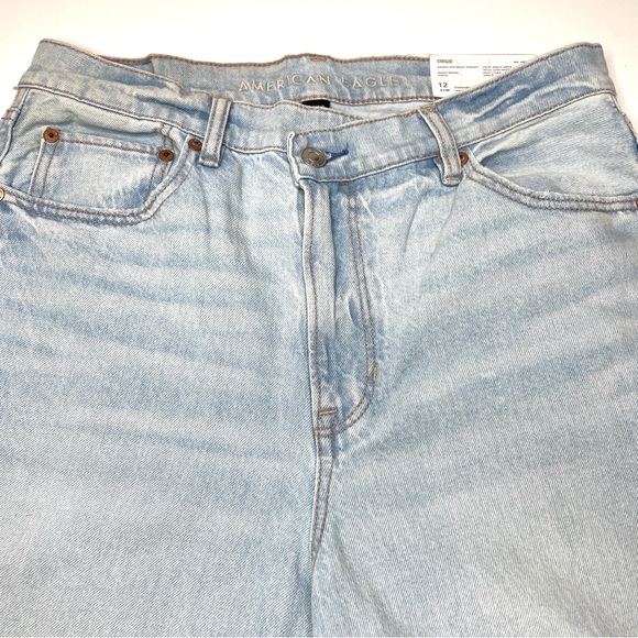 American Eagle Strigid Highest Rise Baggy Straight Jeans - Picture 3 of 16